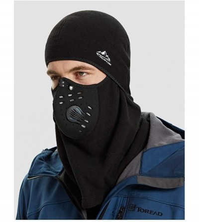 Balaclavas Balaclava Ski Mask Winter for Men Women-Anti Dust Windproof Thermal Motorcycle Loops Reusable Face Mask(Black) - C...