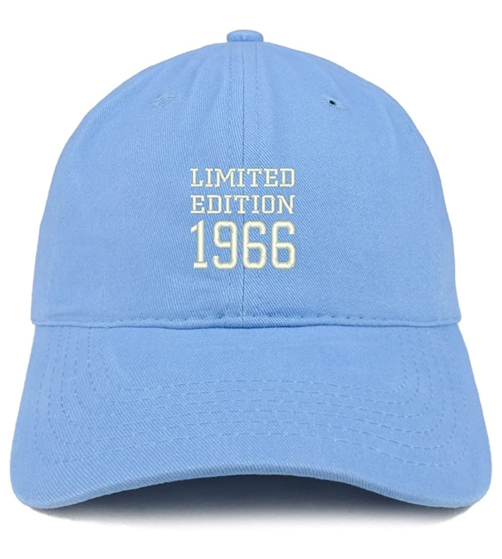 Baseball Caps Limited Edition 1966 Embroidered Birthday Gift Brushed Cotton Cap - Carolina Blue - CR18CO9C0GW $14.88