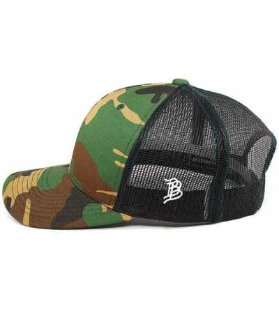 Baseball Caps 'The Patriot' Leather Patch Hat Curved Trucker - One Size Fits All - Camo/Black - CD18ZDY60HR $30.10
