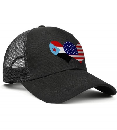 Baseball Caps Unisex Duck Tongue Hat Oklahoma Flag Adjustable Dad Sandwich Mesh Cap - South Yemen Flag - C918UMLCAQ9 $18.55