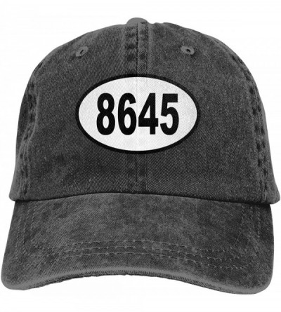 Baseball Caps Anti-Trump 8645 Unisex Vintage Washed Baseball-Cap - Black - C2194ONXQ56 $29.70