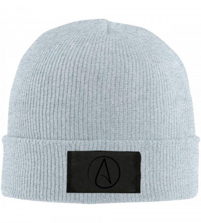 Skullies & Beanies Atheist Sign Plain Unisex Knitted Hat Winter Warm Pure Color Hat - Gray - CE18YERHYE2 $14.90