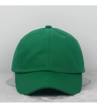 Baseball Caps Cotton Plain Baseball Cap Adjustable .Polo Style Low Profile(Unconstructed hat) - Green - CK18332D6OK $9.35