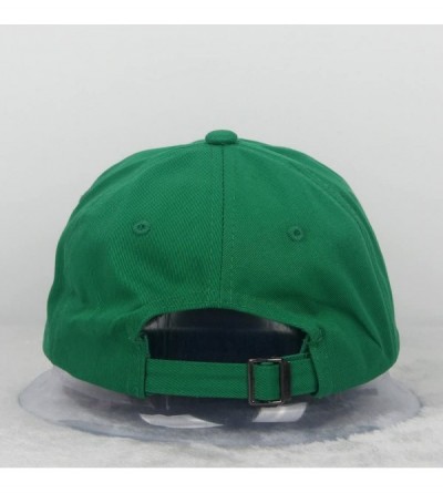 Baseball Caps Cotton Plain Baseball Cap Adjustable .Polo Style Low Profile(Unconstructed hat) - Green - CK18332D6OK $9.35
