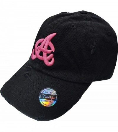 Baseball Caps Aguilas Cibaeñas Vintage Hats - Black/Pink - CA187NIX8W2 $20.11