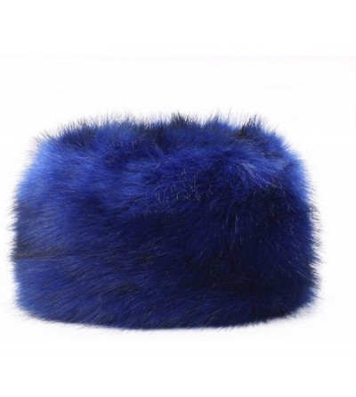 Bomber Hats Women Men Winter Fur Cossack Cap Thick Russian Hat Warm Soft Earmuff - H1-royalblue - CX18HX9RCXM $33.91