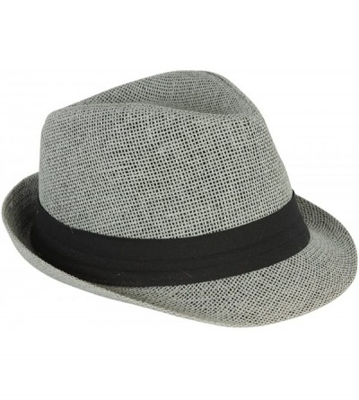 Fedoras Tweed Classic Cuban Style Fedora Fashion Cap Hat - Grey - C0112X0KB83 $9.86
