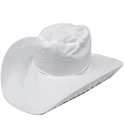 Cowboy Hats Hat Cover Waterproof Plastic 3 1/2? & 4 1/2? Brim Sizes Reusable White - C91853RL0K3 $23.40