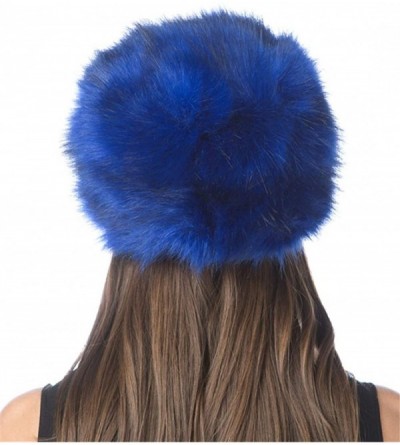 Bomber Hats Women Men Winter Fur Cossack Cap Thick Russian Hat Warm Soft Earmuff - H1-royalblue - CX18HX9RCXM $16.38
