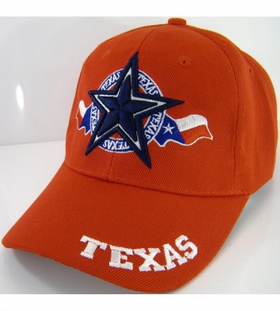 Baseball Caps Texas Star & Circle Adjustable Baseball Cap - Red - CQ17Y7M740M $10.95