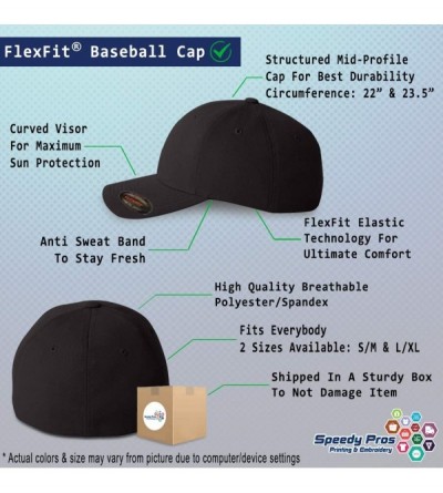 Baseball Caps Flexfit Left Side Panel Woods Bigfoot A Embroidery Hats for Men & Women - Black - CA192E9XHTZ $17.60