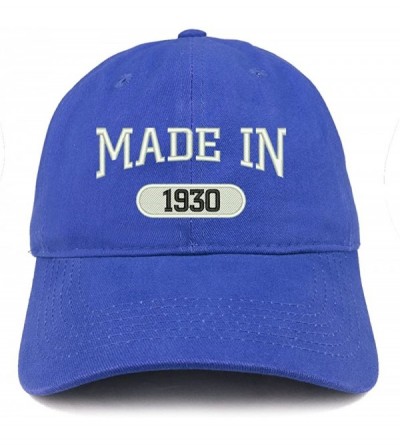 Baseball Caps Made in 1930 Embroidered 90th Birthday Brushed Cotton Cap - Royal - C318C9D03K3 $13.78