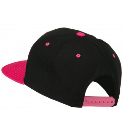 Baseball Caps Flat Bill Hip Hop Casual Girl Embroidered Cap - Black Pink - CJ11KCHJOTB $28.90