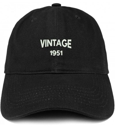 Baseball Caps Small Vintage 1951 Embroidered 69th Birthday Adjustable Cotton Cap - Black - CW17YDXY7UZ $37.90