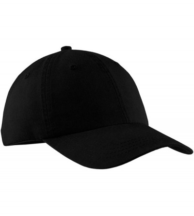 Baseball Caps Port & Company Men's Pigment Dyed Cap - Black - CS11JPW6UQJ $10.87