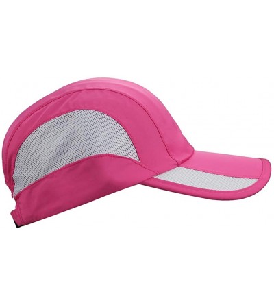 Baseball Caps Men Women Summer Mesh Snapback Running Baseball Tennis Ball Golf Hats Caps Visor - Pink - CD12G5RNEGF $9.18