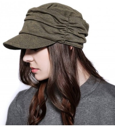 Sun Hats Womens Newsboy Cabbie Hat Beret Cap Cloche Cotton Painter Visor Hats Summer Sun Hat - Army Green - CU182OW83WG $28.03