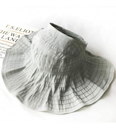 Sun Hats Womens Packable Outdoor Wide Brim - Gray - CD18T8ALONT $11.60
