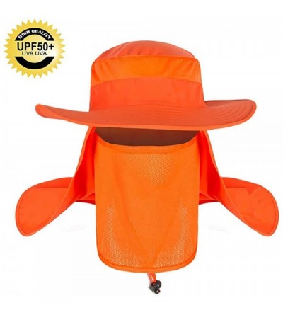 Sun Hats Men Women Fishing Sun Hat with Removable Neck Face Flap Sun Hat Waterproof Bucket Hat Breathable Mesh Boonie Hat - C...