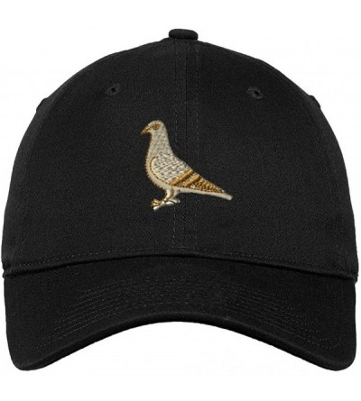 Baseball Caps Custom Low Profile Soft Hat Pigeon A Embroidery Animal Name Cotton Dad Hat - Black - CW18QRD7G4Q $24.03