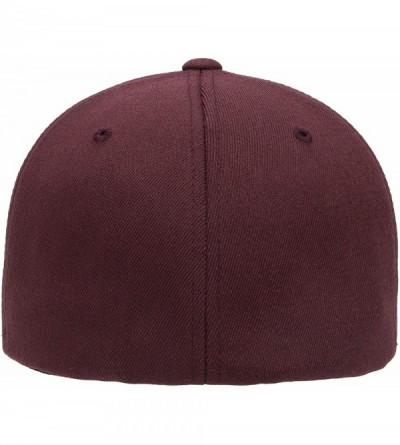 Baseball Caps Men's Wool Blend Hat - Maroon - C1193H5ZZXS $18.26