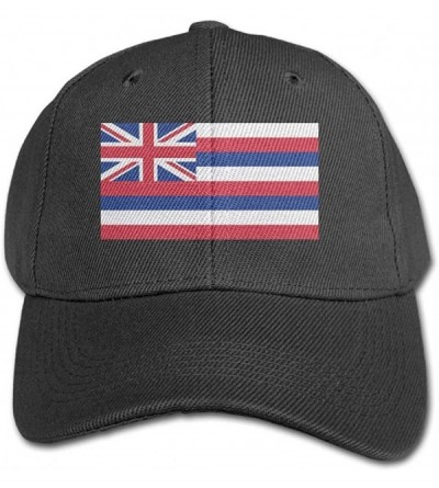 Baseball Caps Flag of Hawaii Adjustable Trucker Caps Unisex Sandwich Hats - CT18I7ZNROZ $23.16