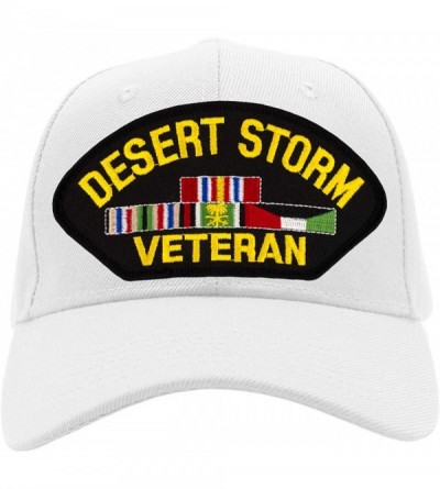 Baseball Caps Desert Storm Veteran Hat/Ballcap Adjustable One Size Fits Most - White - CC18RDED4XO $24.95
