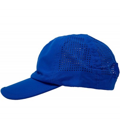 Baseball Caps Womens Athletic Mesh Hat Performance Sport Running Baseball Cap - Eyelet - Royal Blue - CH18RNGHDG3 $13.09