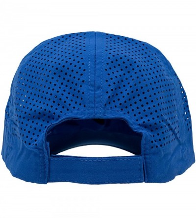 Baseball Caps Womens Athletic Mesh Hat Performance Sport Running Baseball Cap - Eyelet - Royal Blue - CH18RNGHDG3 $13.09