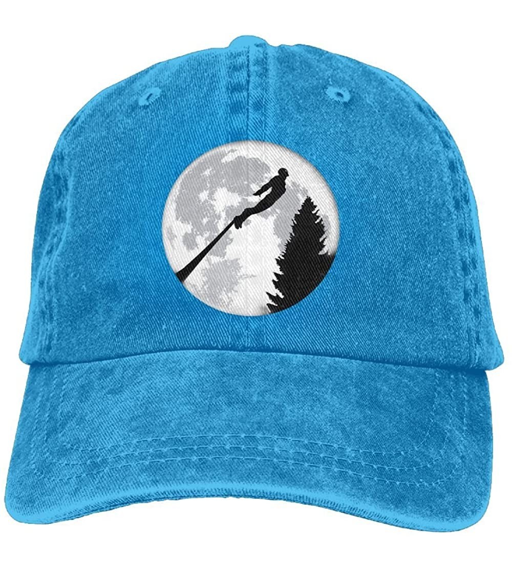 Baseball Caps Bungee Jumping Outdoor Dad Hat Adjustable Washed Denim Caps Baseball Cap - Royalblue - CB18DS2RY5Z $19.51