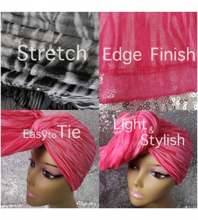 Headbands Head Wrap Scarf Turban - Long Black Head Scarf Wrap Turban Hair Scarf Tie Color Headband 1 or 2 Set - CE18CACO0S0 $...