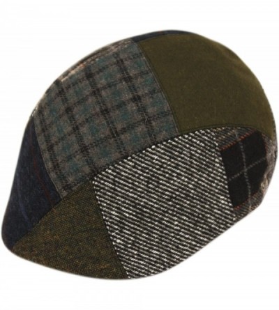Newsboy Caps Men's Winter Fall 100% Wool 14 Patch Duckbill Ivy Driver Cabby Cap Hat - Iv2295olive - CA12ODKARW3 $49.85