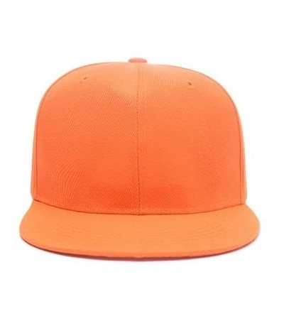 Baseball Caps Men Women Custom Flat Visor Snaoback Hat Graphic Print Design Adjustable Baseball Caps - Orange - CC18GG3HCGW $...