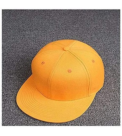Baseball Caps Men Women Custom Flat Visor Snaoback Hat Graphic Print Design Adjustable Baseball Caps - Orange - CC18GG3HCGW $...
