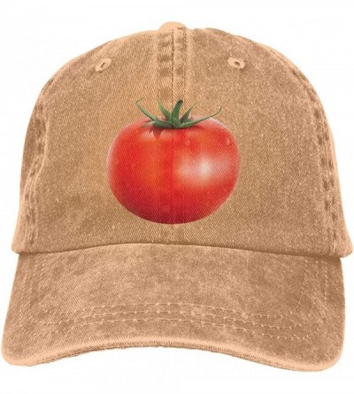 Skullies & Beanies Unisex Adult Denim Caps Tomato Funny Logo Vintage Adjustable Cowboy Baseball Cap - Natural - CB18OTS57IQ $...