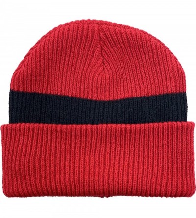 Skullies & Beanies Comfortable Soft Slouchy Beanie Collection Winter Ski Baggy Hat Unisex Various Styles - 4.11) Trio Red - C...