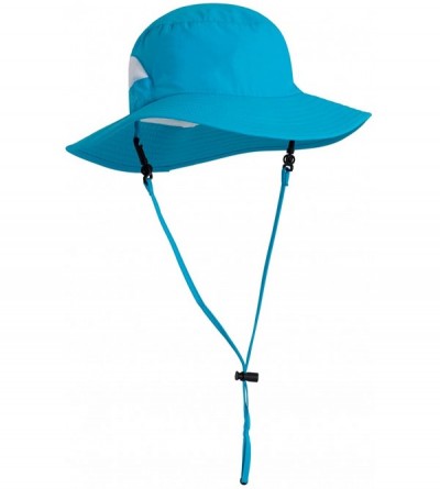 Bucket Hats Adult Unisex Playa Wide Brim Bucket Sun Hats - UPF 50+ Sun Protection - Aqua - CD11ZUGNLK7 $42.85