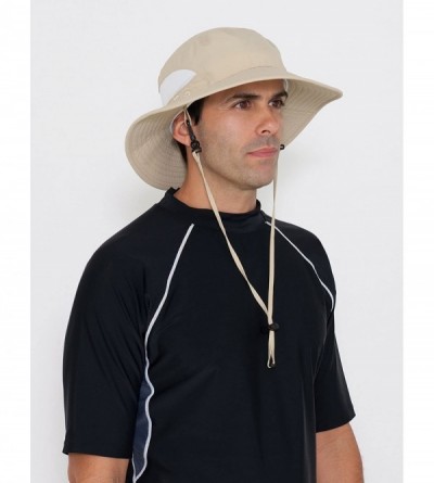 Bucket Hats Adult Unisex Playa Wide Brim Bucket Sun Hats - UPF 50+ Sun Protection - Aqua - CD11ZUGNLK7 $24.10