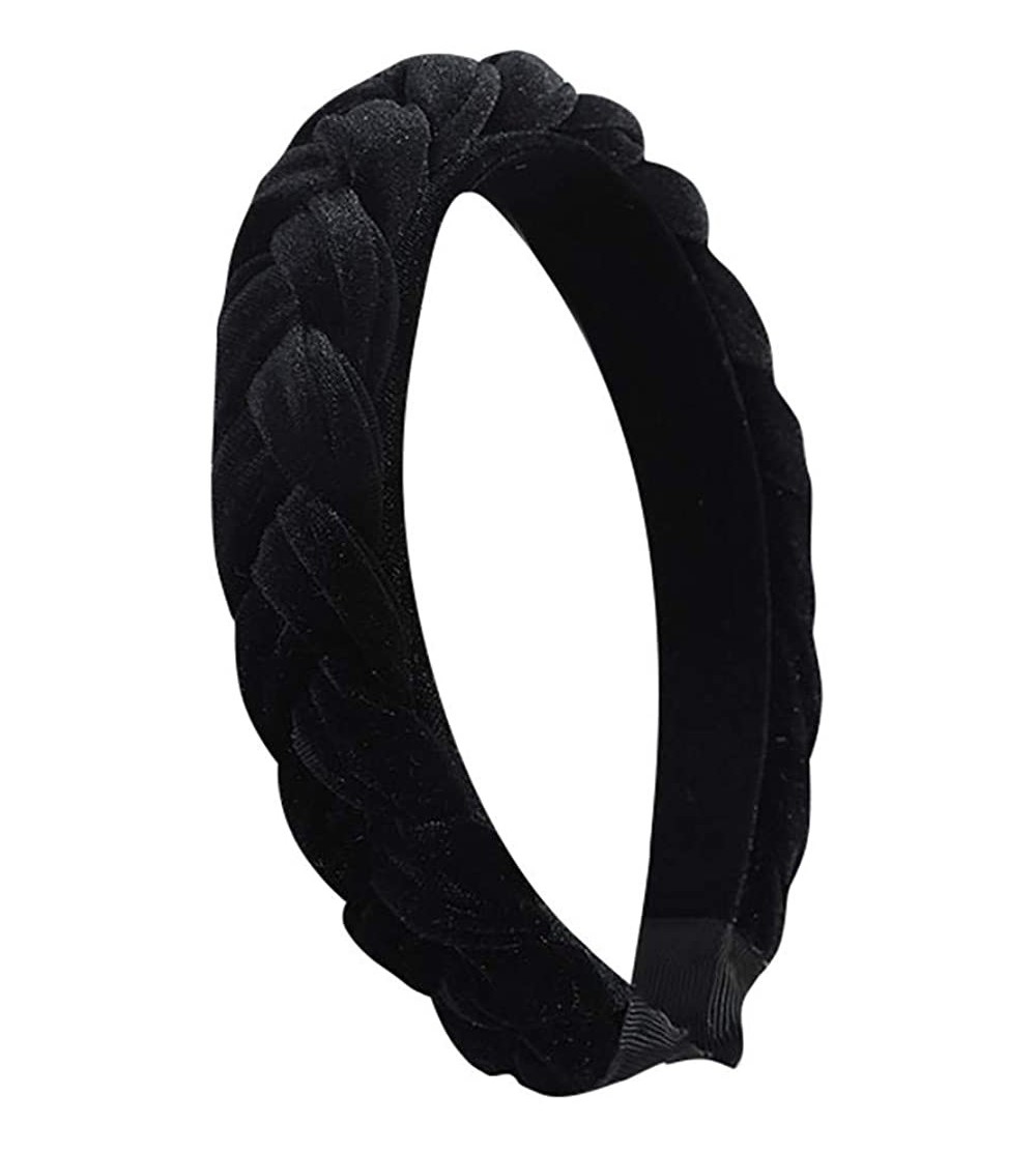 Headbands Padded Headbands Knotted Headbands for Women Velvet Turban Headbands for Women Twist Knot Headband - CE18AI0XKOG $8.25