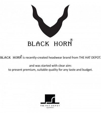 Fedoras Black Horn Unisex Cotton Wool Blend Herringbone Trilby Fedora Hats - Herringbone- Black - C7187LS9S3U $11.96