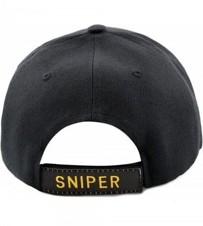 Baseball Caps 1100 Official Licensed Sniper ONE Shot ONE Kill 3D Baseball Cap - Black - CF129NEKE2T $22.25