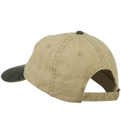 Baseball Caps Scuba Dive Flag Embroidered Washed Pigment Dyed Cap - Black Beige - C211ONZ0QS1 $23.12