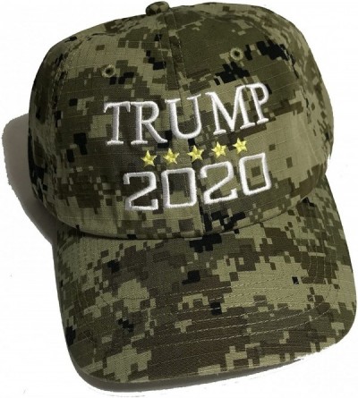 Baseball Caps GREEN Digital Camo 2020 Color Cap Embroidery Hat Trump Cap Keep America Great - CL188YR5DUY $11.76