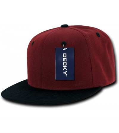 Baseball Caps 2Tone Flat Bill Snapbacks - Cardinal Black - CG1199Q9905 $12.95