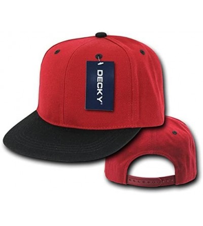 Baseball Caps 2Tone Flat Bill Snapbacks - Cardinal Black - CG1199Q9905 $12.95