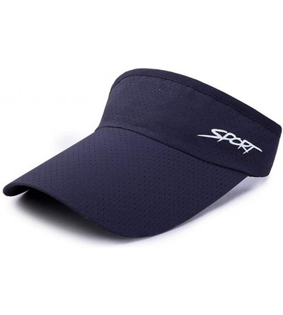 Visors Breathable Men Women Sun Visor Cap Sports Outdoor Adjustable Hat - White - CQ18SIZN5XC $8.88
