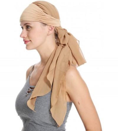 Skullies & Beanies Chemo Headwear Caps for Women - Breathable Cancer Hats Head Wraps Patient Gifts - Camel - C318YSSK5AN $11.25