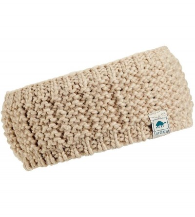 Cold Weather Headbands Women's Shay Fleece Lined Wide Knit Headband - Latte - C718XTGELGI $16.50