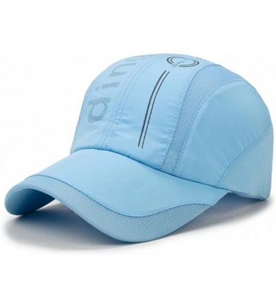 Baseball Caps Quick Dry Sports Cap Unisex Sun Hat Summer UV Protection Outdoor Cap - Blue - CS18T8XDOYO $10.25