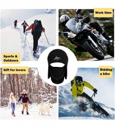 Skullies & Beanies Balaclava Windproof Ski Mask Outdoor Cold Weather Face Mask Neck Warmer - B1-black - C818RSAMNOW $13.61
